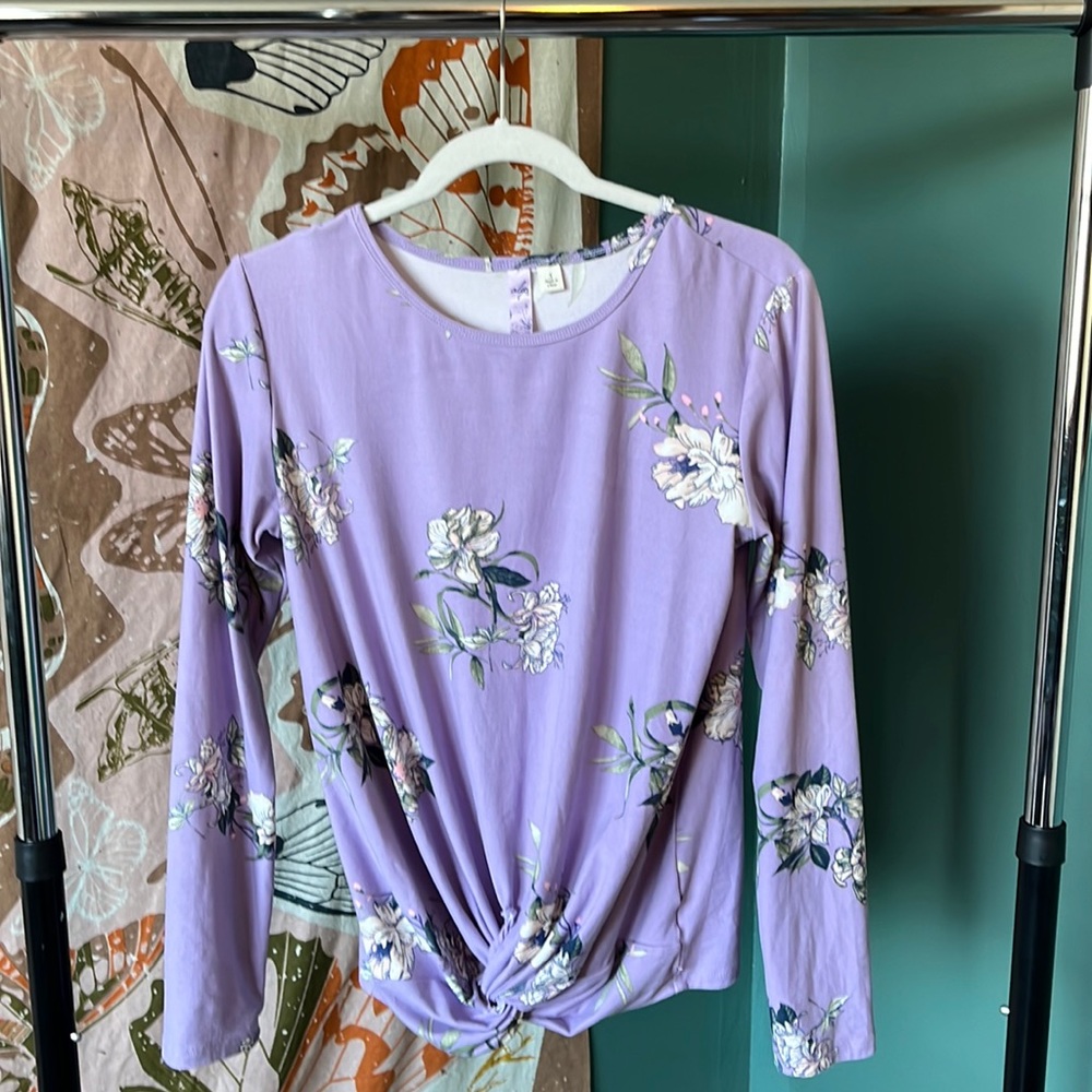 Purple wrapped bottom top